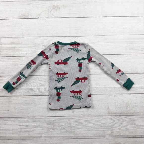 Carter’s Holiday Christmas Truck and Tree Print Ribbed Pajamas - Picture 3 of 5